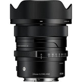 Sigma 24mm F2 DG Contemporary Lens (Black, Sony E)